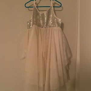 White and silver ballerina style dress
